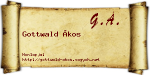 Gottwald Ákos névjegykártya